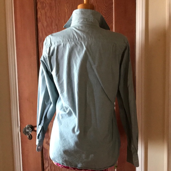 Fab Color Pima Oxford! Teal/Greenish M Devon&Jones - Picture 3 of 8